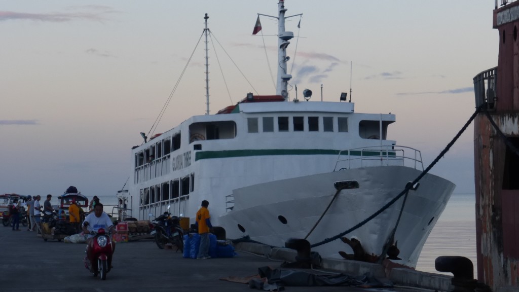 Gloria Three ferry in HIlongos