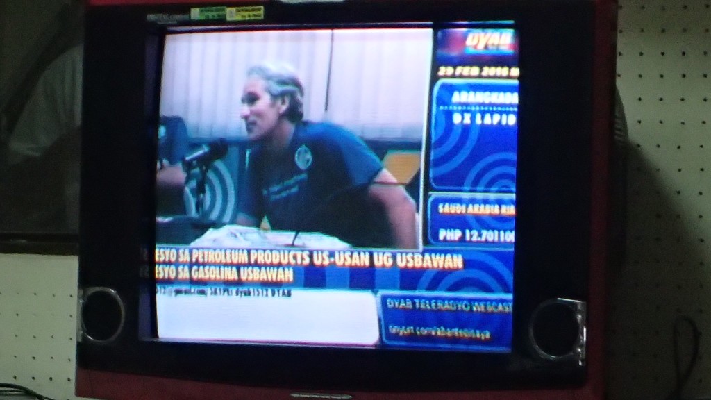 John Curington MD on TV in the Philippines (ABS-CBN Broadcast Center, North Road, Jagobiao, Mandaue City)